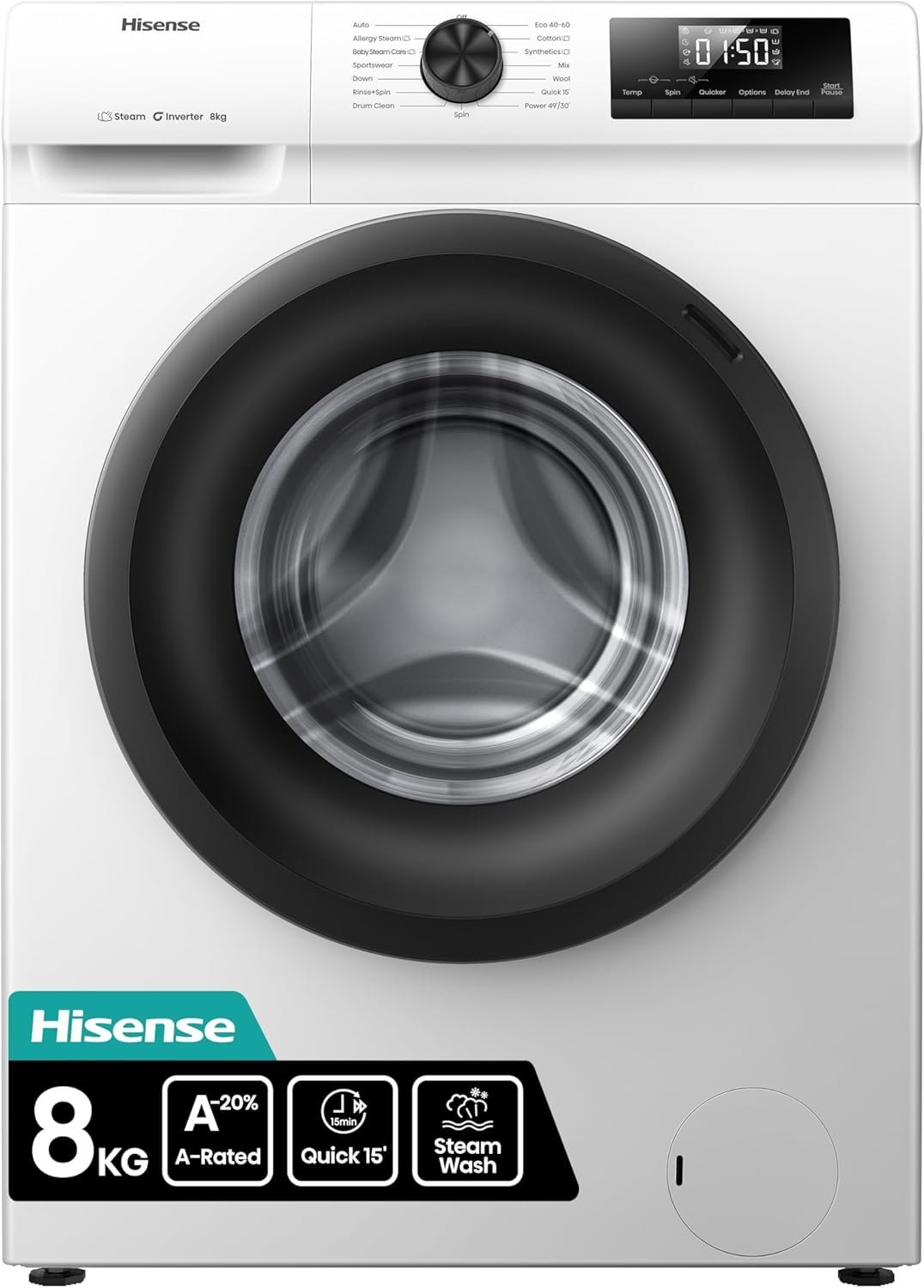 Hisense WF1Q8041BW 8kg 1400rpm Washing Machine